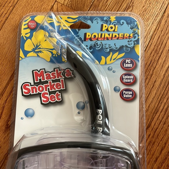 POI POUNDERS MASK & SNORKEL SET. Brand new never open. Color is black - Picture 3 of 4